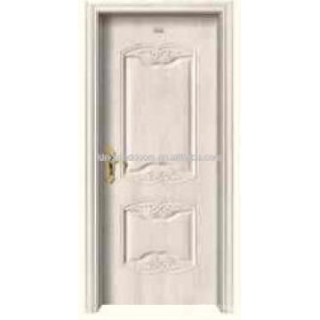 Populaire blanc peindre porte intérieure en bois en acier JKD-1255(B) pour chambre à coucher et salle de bain Design